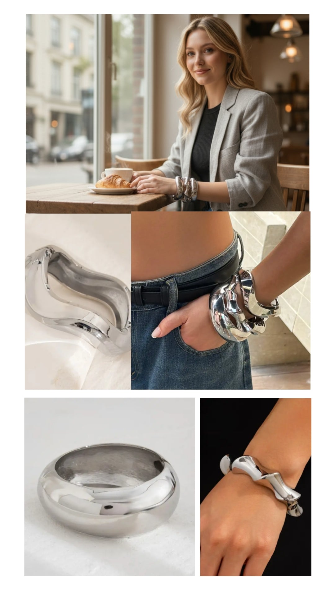 Silver Bangle Set