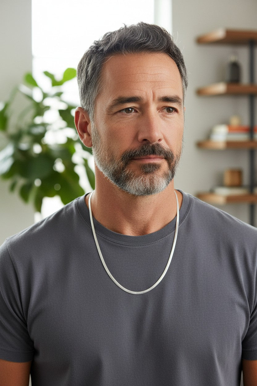 Silver Herringbone Chain