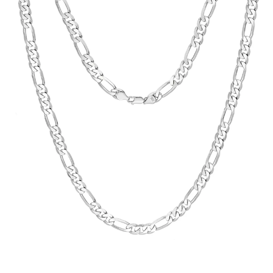 22" Silver Italian Figaro Necklace