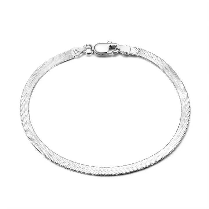 Silver Herringbone Bracelet