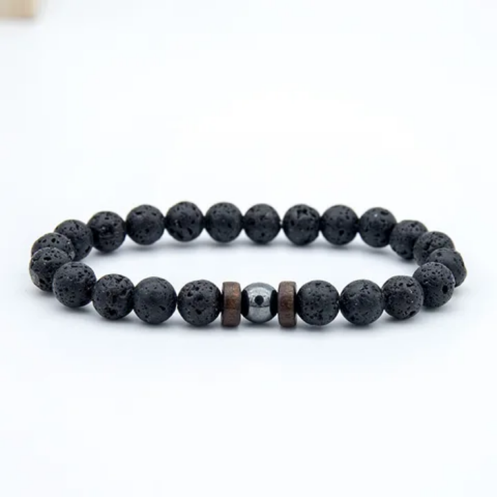 Men's Triple Stack Natural Stone Bracelet Set