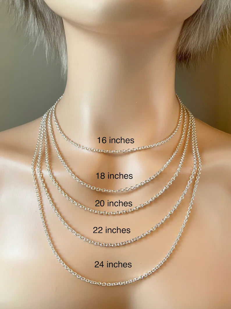 22" Silver Italian Figaro Necklace