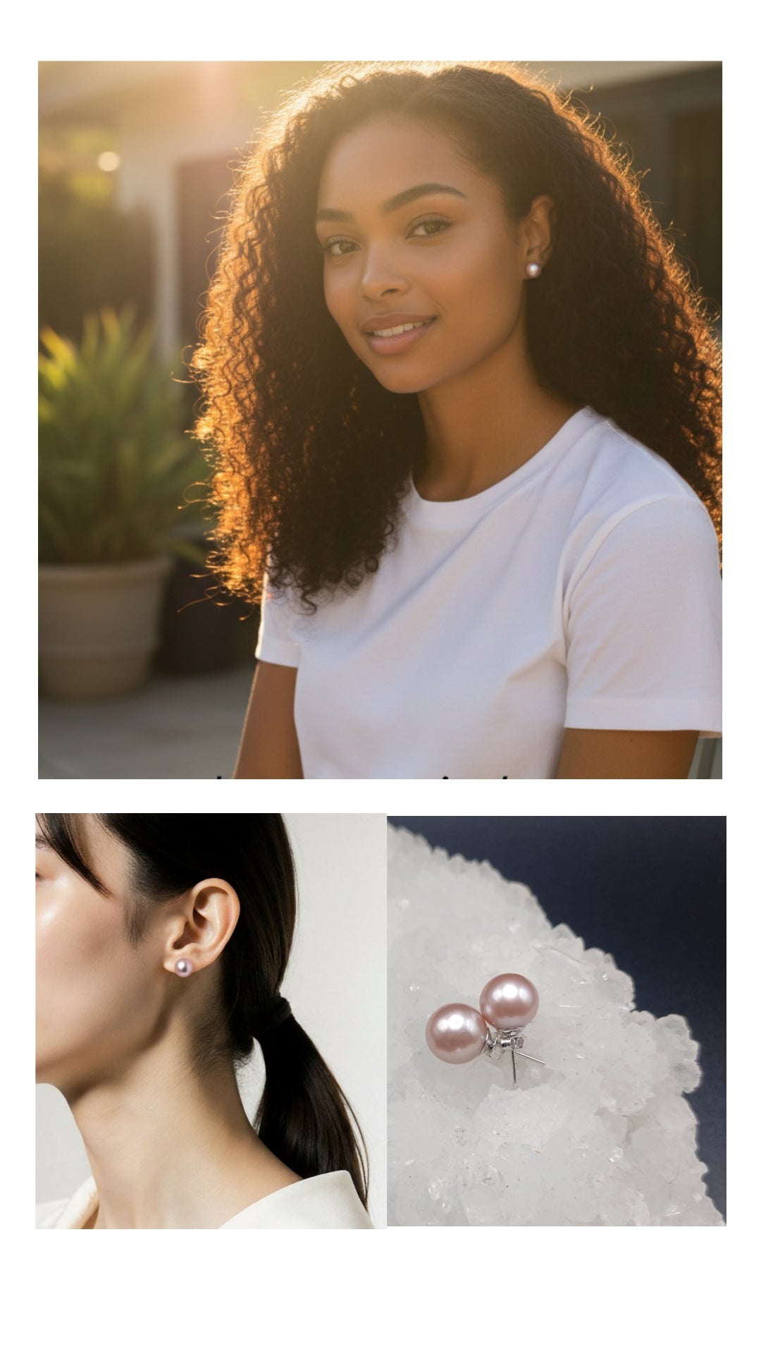 Elegant 10mm Pink Edison Pearl Stud Earrings