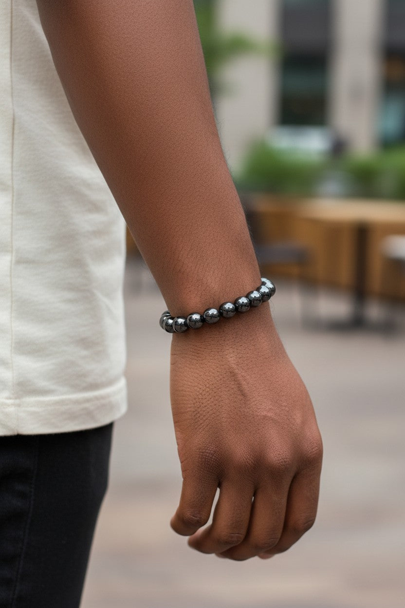 Men's Triple Stack Natural Stone Bracelet Set